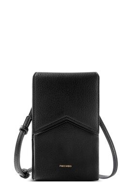 Pixie Mood Black Pebbled Leather Mini Crossbody